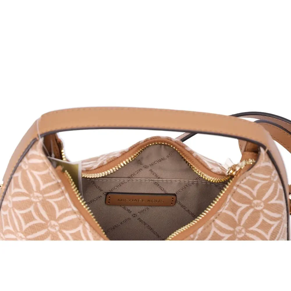 Michael Kors Ember Small Shoulder Crossbody Bag MK Jacquard Deer Tan Multi